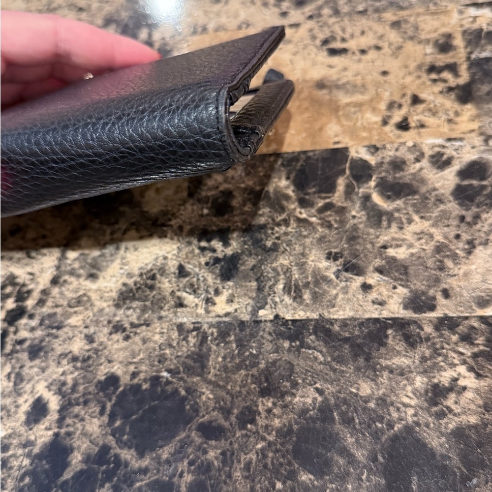 Kate Spade Staci Slim Bifold Wallet in Black Pebbled Leather - Picture 5 of 13